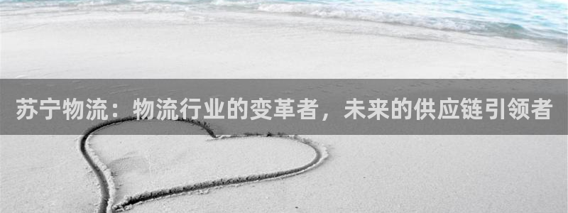 优游国际注册链接:苏宁物流:物流行业